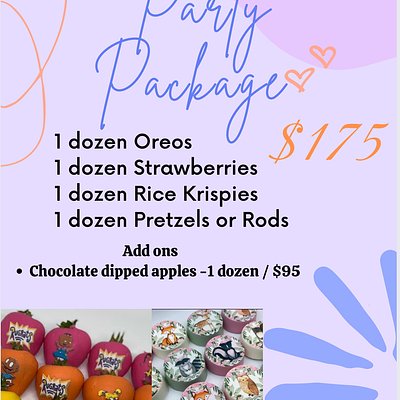 Party Package WITH custom Edible Images 