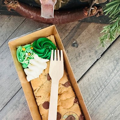 Brown Butter, Sourdough Chocolate Chip Cookie Cake Slices