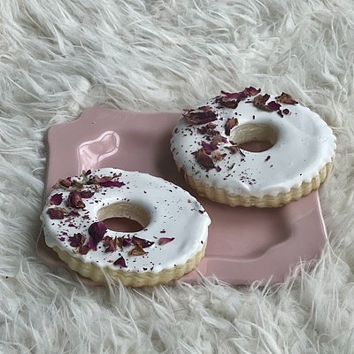 12 CT Rose Sugar Cookies 