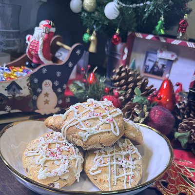 White Chocolate Peppermint Cookies 