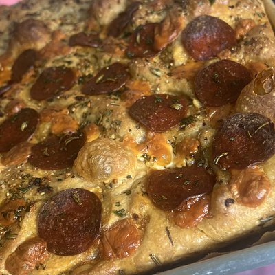 Pepperoni Mozzarella & Fresh Herb Focaccia