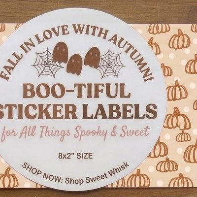 Pumpkins 8”x2” Label Sticker - 14 Stickers 