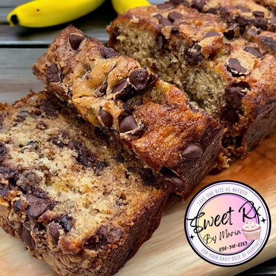 Banana Bread With chocolate Chips & Walnuts