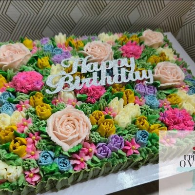 11x15 Field Of Flowers Sheet Cake 