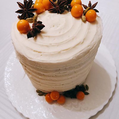 Chai Latte Cake with Cream Cheese Icing