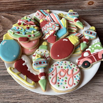 Dozen Royal Icing Decorated Sugar Cookies