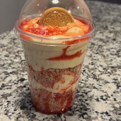 Strawberry Crunch Cheesecake Cup