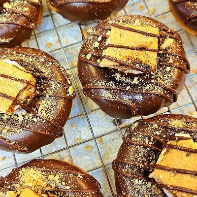 Chocolate S'mores Donut- 6 Pieces (Half A Dozen)