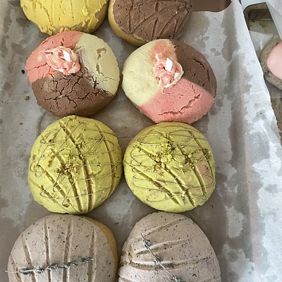 Pistachio Stuffed Concha 
