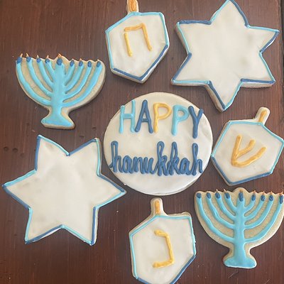 Assorted Decorated Hanukkah Cookies