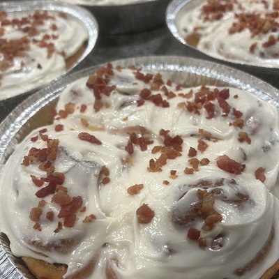 Maple Bacon Cinnamon Rolls