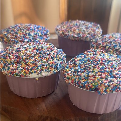 Mini Dot Sprinkle Cakes 