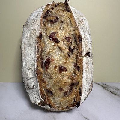 Cranberry Walnut Sourdough Artisan Loaf