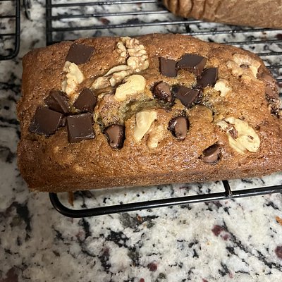 Banana Walnut Chocolate Chip Loaf