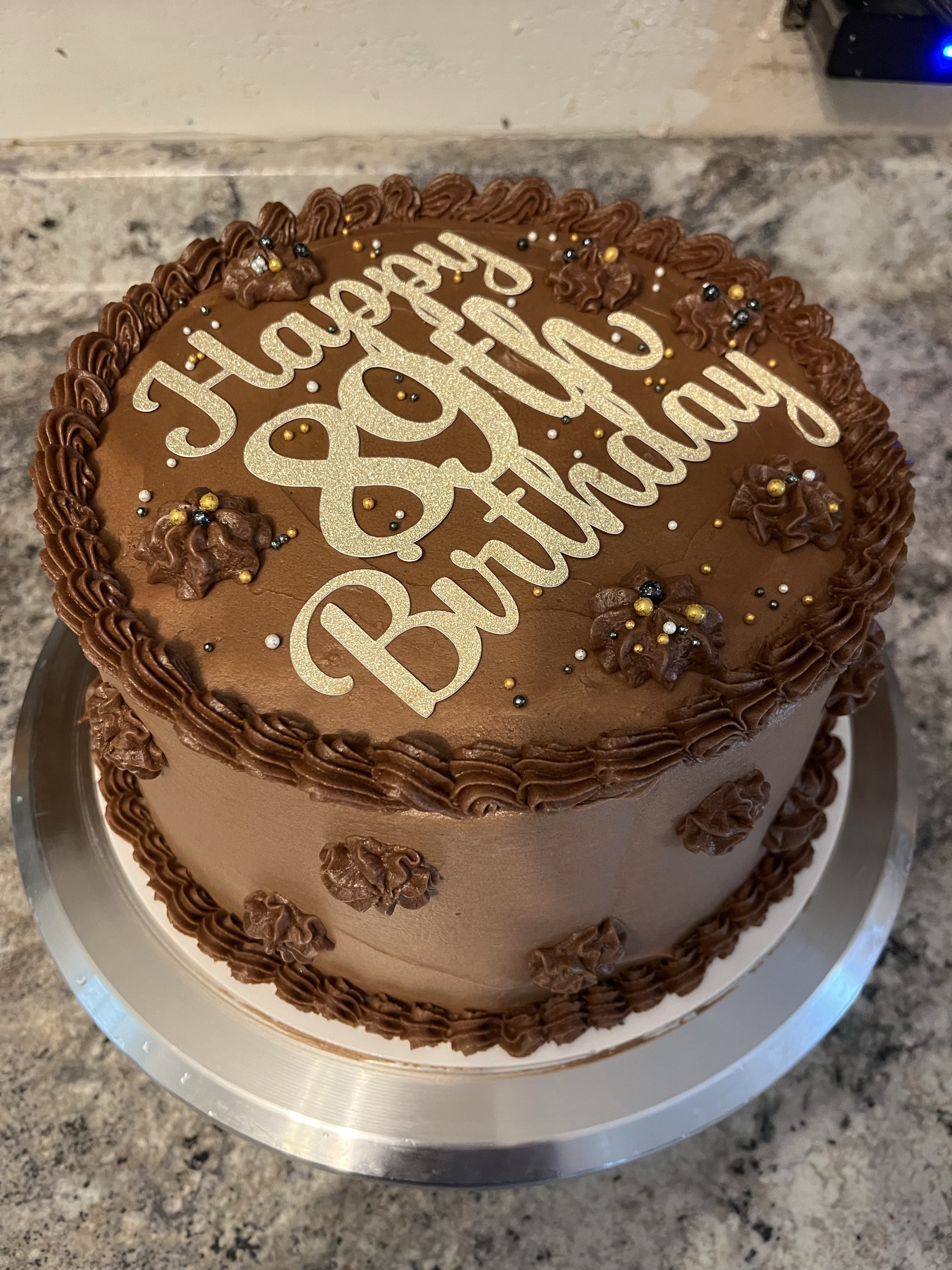 Chocolate Cake With Buttercream Filling And Frosting