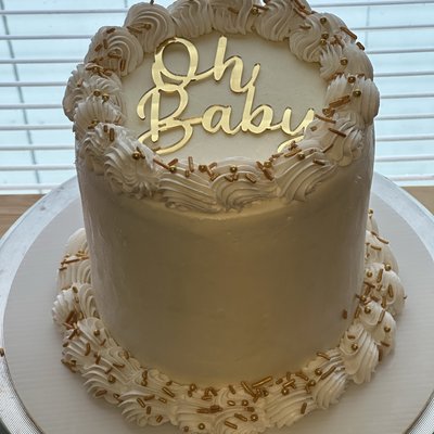One tier 6 inch 2 layer cake 