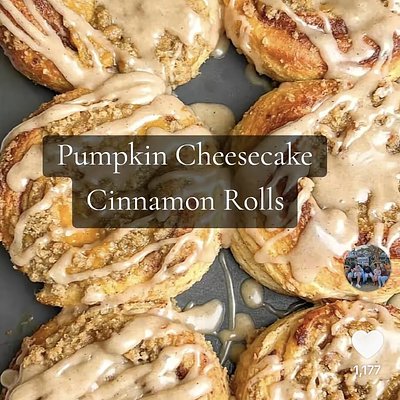 Pumpkin Cheesecake Cinnamon Rolls 