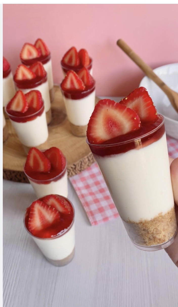 Strawberry Cheesecake Shooters