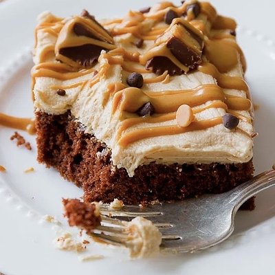 Chocolate Sheet Cake W/Creamy Peanut Butter Frosting