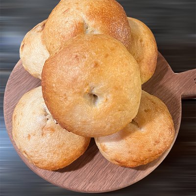 6 NY Style Sourdough Bagels- Classic Plain