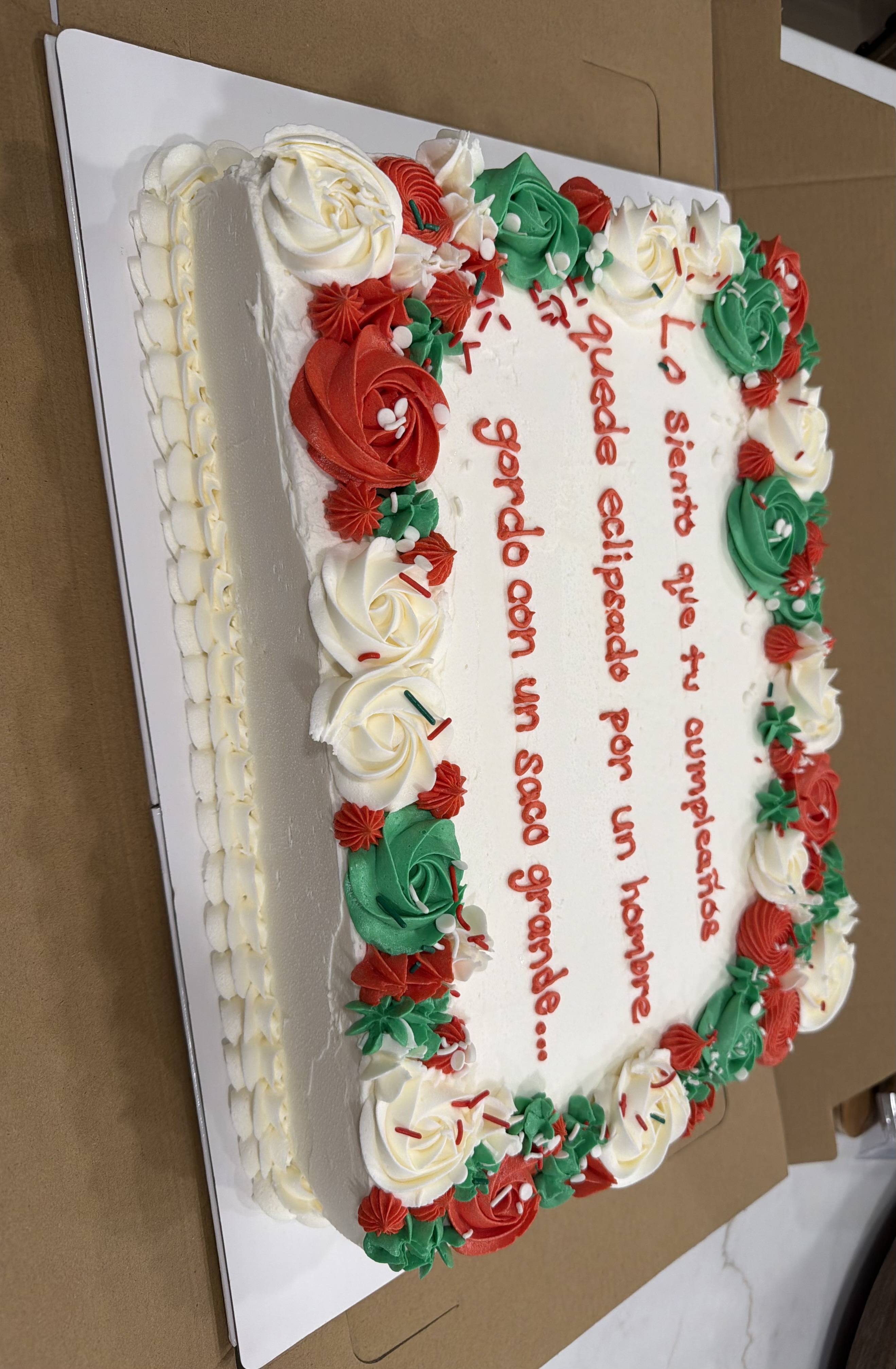 Half sheet cake