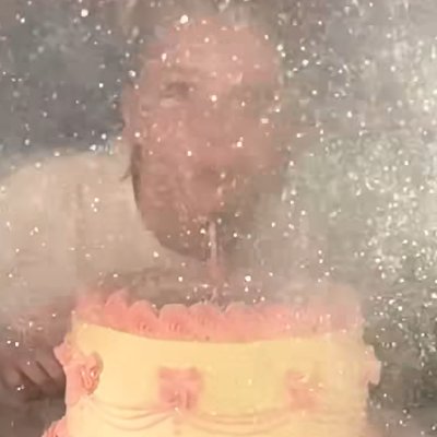 Blown Glitter Cake