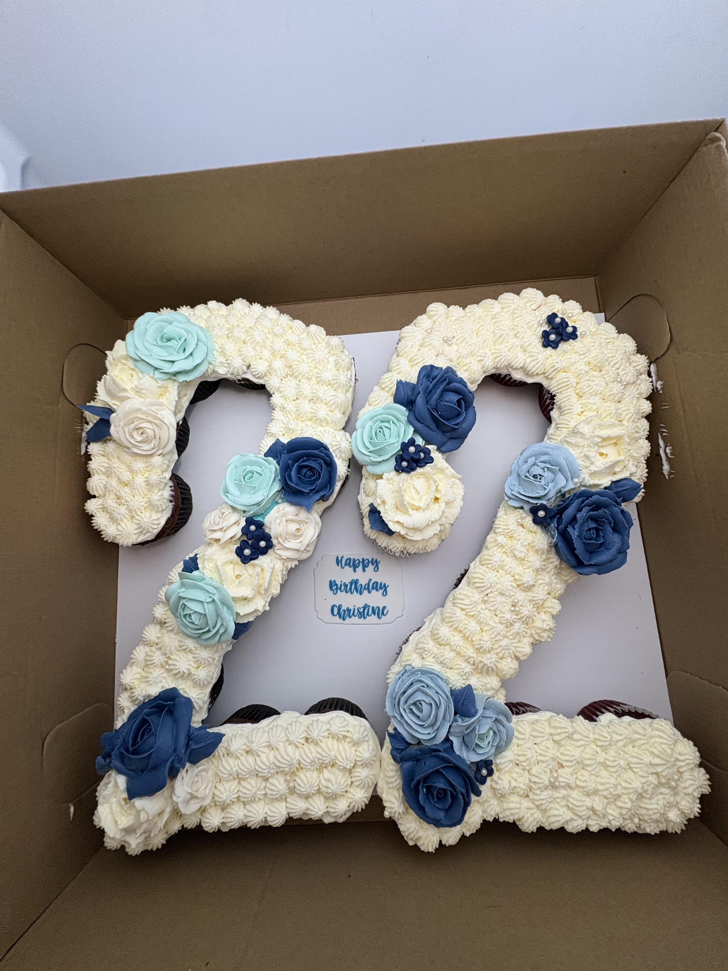2 Doz Letter Number/pull apart Cupcake