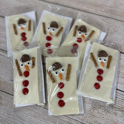 Snowman White Choc Bar 