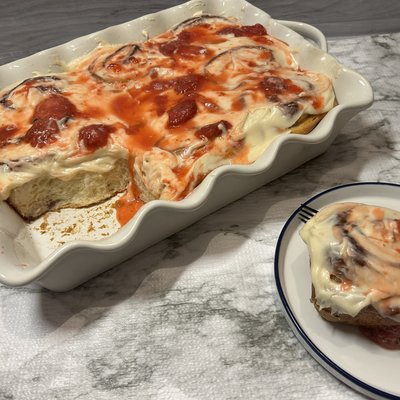 A Dozen Strawberry Cheesecake Sweet Rolls