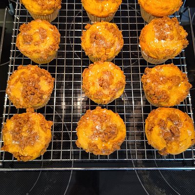 NEW! Peach Cobbler Muffins