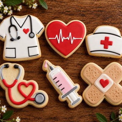 Nurses Set Theme Cookies 