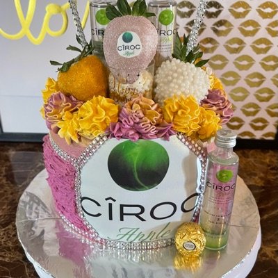 Alcohol Inspired Theme Cake