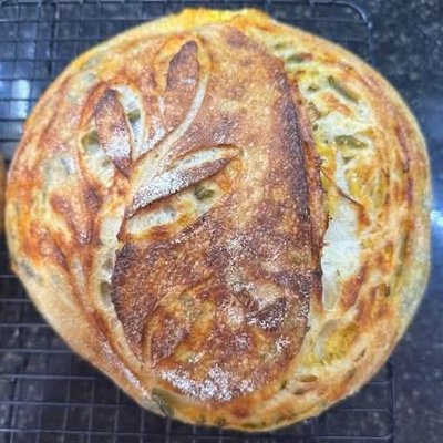 Jalapeno Cheddar Organic Sourdough Loaf