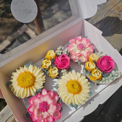 FLORAL 6 Cupcake Box