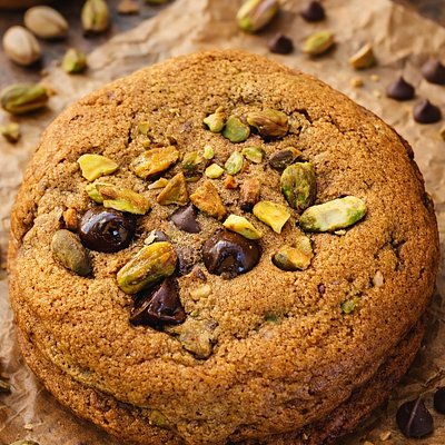 Jumbo Pistachio Dark Chocolate Cookie x4