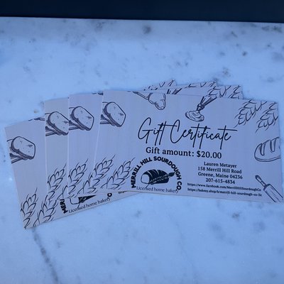 Gift certificate 