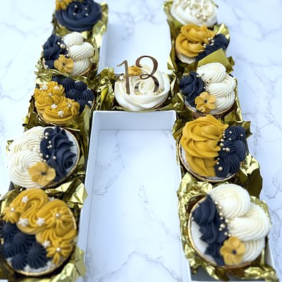 Monogram Cupcakes