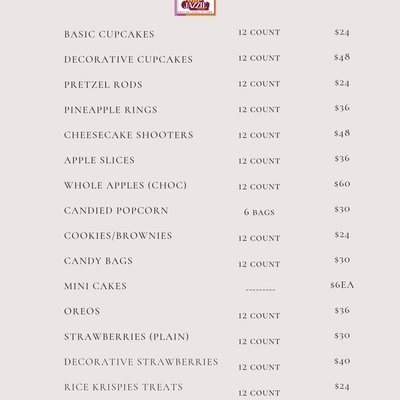 Individual Treats/Package Deals 
