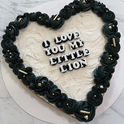Large Heart With Fondant Text