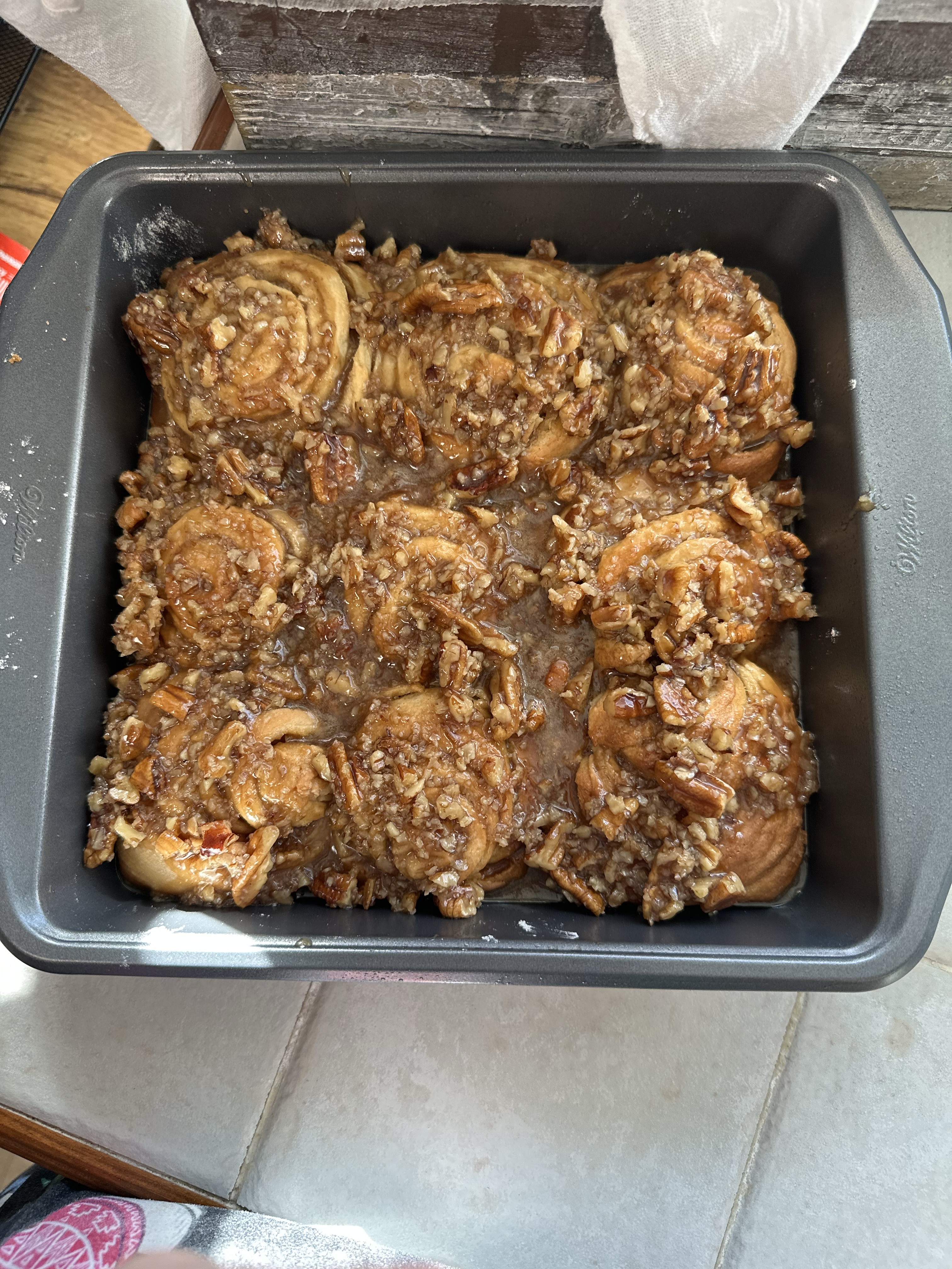 Sourdough Pecan Twirl Cinnamon Rolls