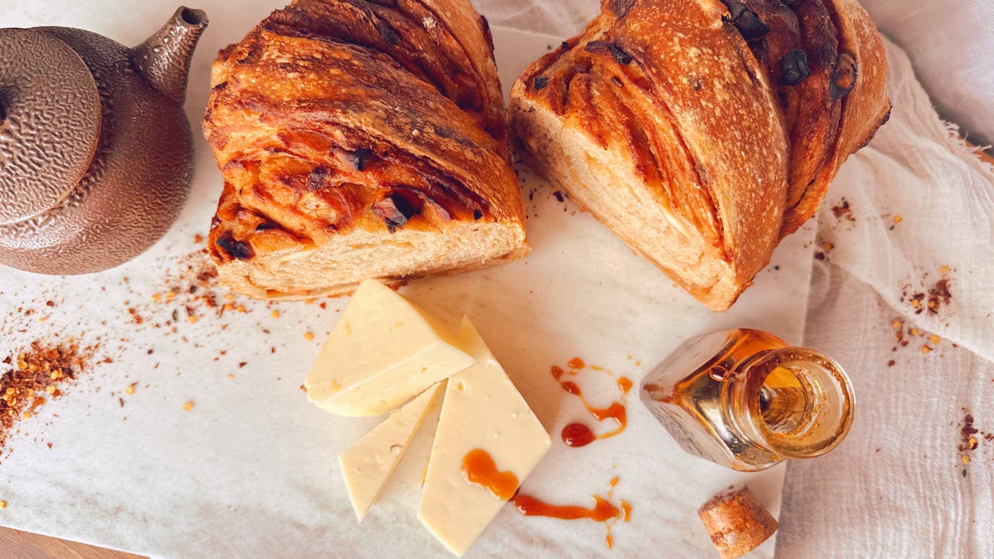 Hot Honey Asiago Sourdough Loaf