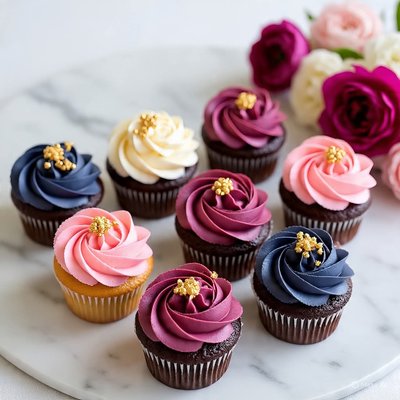 Classic Rosette Cupcakes