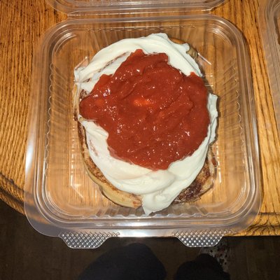 Strawberry Vanilla Cinnamon Roll