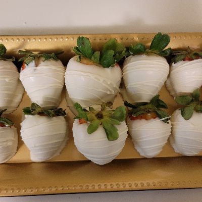 1/2 Dozen White chocolate Covered Strawberries 