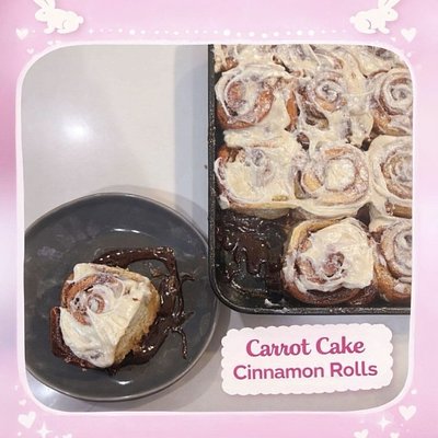 Carrot cake cinnamon Rolls 