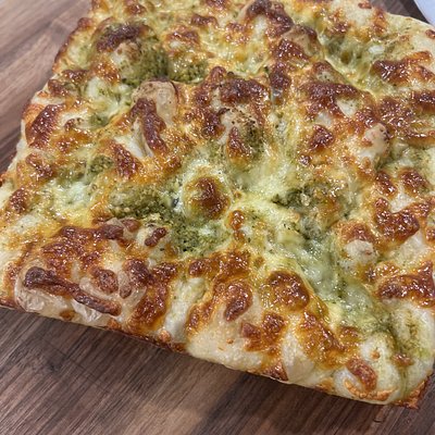 Pesto Mozzarella Focaccia 8x8