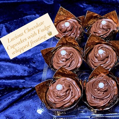 Gluten Free Lucious Chocolate Cupcakes with Fudge Whipped Frosting 