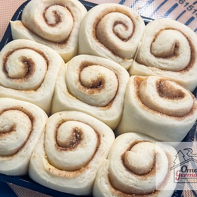 Take-and-Bake frozen Cinnamon Rolls (7” square pan)