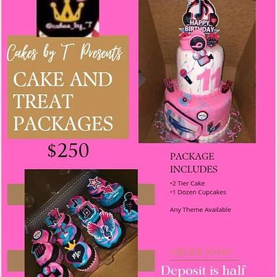 2 Tier Cake And Cupcake Package 
