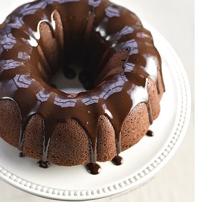Chocolate Chip Bundt Cake With Coffee Glaze 
